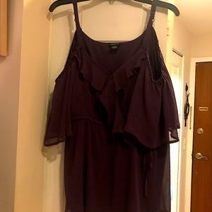 4/$25 TORRID COLD-SHOULDER, RUFFLY TOP!